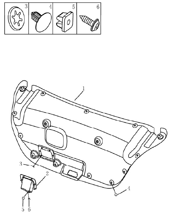 Обшивка кришки багажника (седан) Geely Emgrand EC7. Артикул: 9-17-ec7-fe1