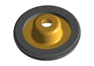 Шайба переднего амортизатора верхняя (обрезиненная) A15. Артикул: 