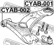 Втулка резиновая передняя в сборе (cайлентблок переднего рычага передний) Chery Amulet (A15). Артикул: A11-2909040