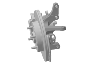 Кулак поворотний передній лівий з гальмівним диском Chery Kimo A1 (S12). Артикул: S21-3001007