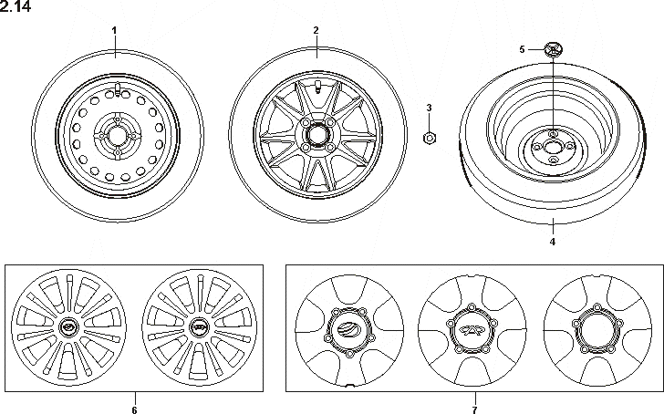 Колеса Chery Forza (A13). Артикул: a13-2-14