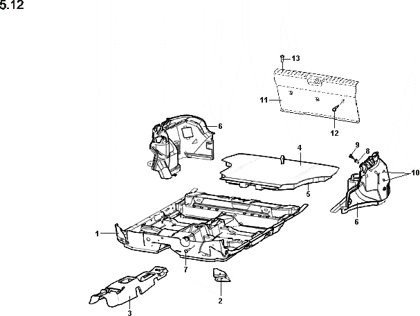 Обивка и ковровое покрытие салона Chery Forza (A13). Артикул: a13-5-12