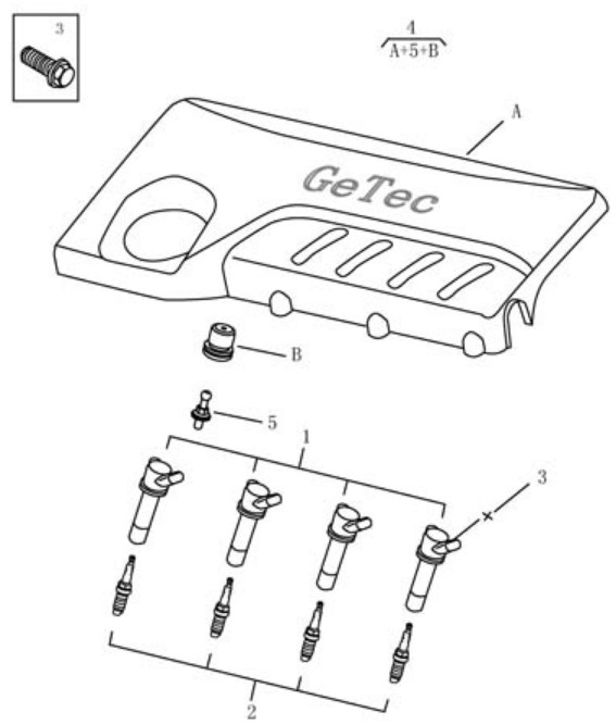 Система зажигания [JL-4G24/JL-4G20, MT] Geely EC8 GP(GC-1). Артикул: ec8-250-50-031