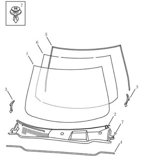 Стекло лобовое Geely EC8 GP(GC-1). Артикул: ec8-525-25-030