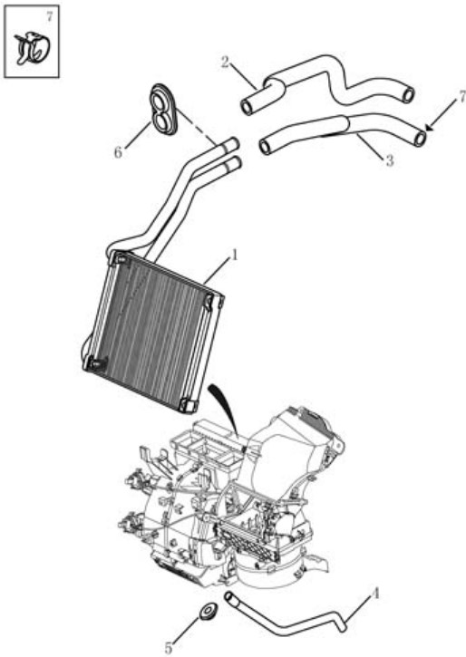 Обігрівач [1.3L/1.5L] Geely GC5 (SC5/SC5RV). Артикул: gc5-810-18-101