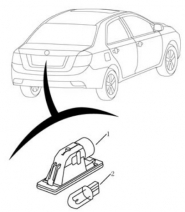 Подсветка номерного знака Geely GC6 (LG-4). Артикул: gc6-748-59-051