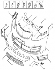Бампер передний [2014 модель] Geely SL. Артикул: gsl-610-10-081