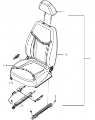 Сидіння переднього пасажира Geely Emgrand X7. Артикул: l320-5-13