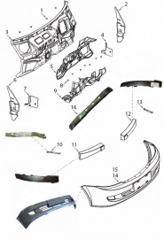 Передній бампер Lifan Breez 520. Артикул: lf-520-5-14