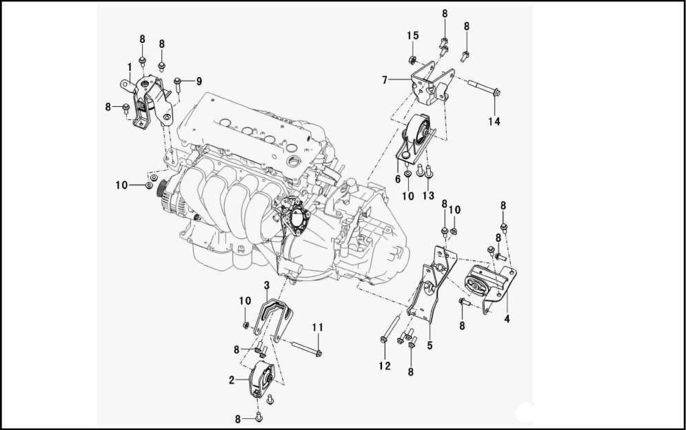 Підвіска двигуна Lifan X60. Артикул: lifan-x60-3-1