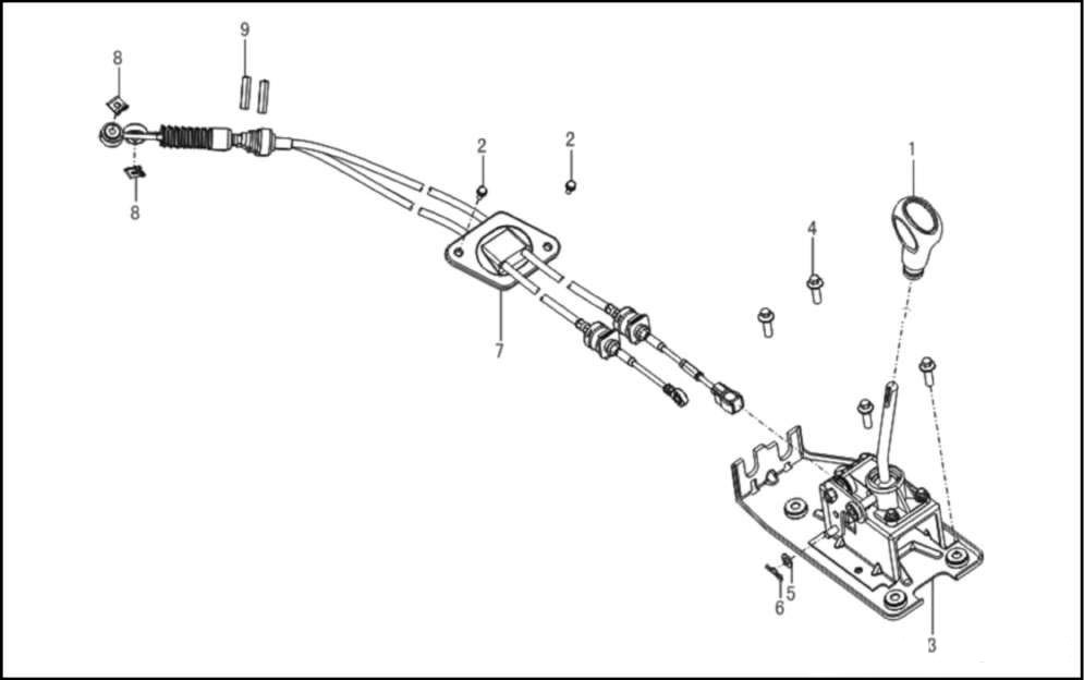 Механізм управління КПП Lifan X60. Артикул: lifan-x60-3-8