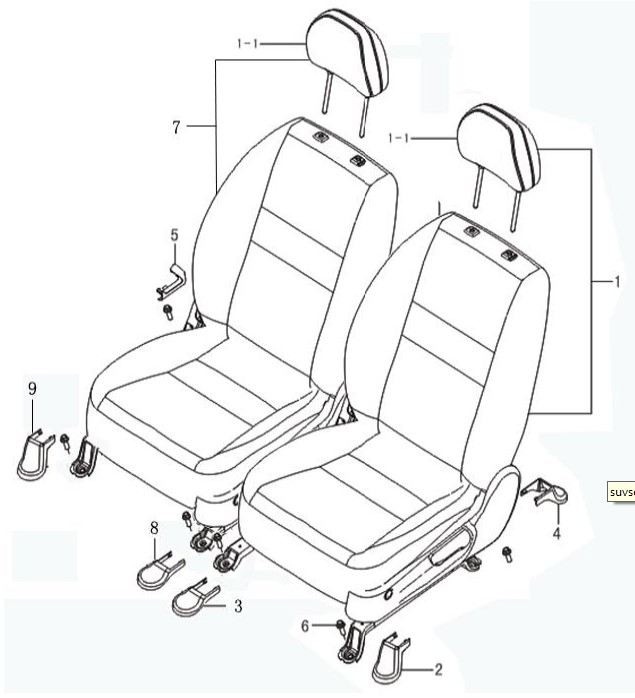 Передні сидіння Lifan X60. Артикул: lifan-x60-6-25