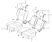 Задние сидения Lifan X60. Артикул: lifan-x60-6-26