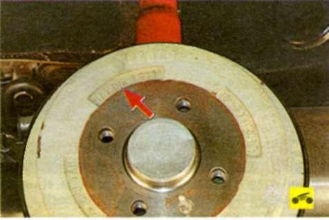 діаметр гальмівного барабана вказано (в дюймах) на його зовнішній стороні