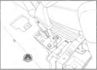 Установить прокладку и регулировочную гайку троса стояночного тормоза