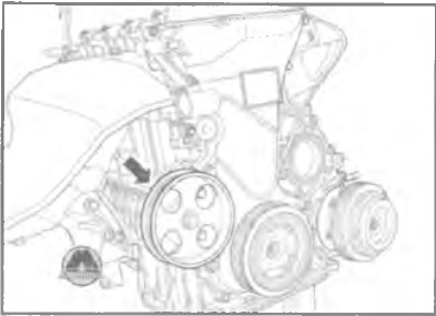 Установить насос системы гидроусилителя рулевого управления