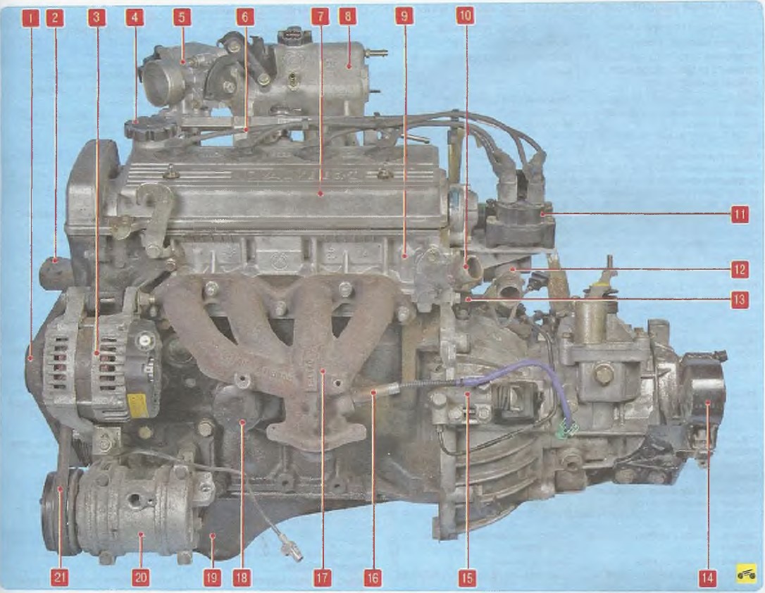 Мал. 5.1. Двигун (вигляд спереду)