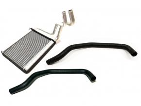 Радиатор печки с патрубками Geely MK/MK2/GC6 KLM KLM AutoParts. Артикул: 1018002735-1017008027-1017008028-K