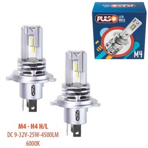 Лампа LED 9-32V 4500Lm (2шт) (PULSO) 25W M4 H4. Артикул: M4-H4